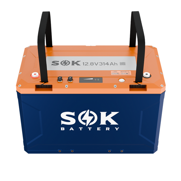 SOK SK12V314PH 12V 314Ah LiFePO4 battery - angle view