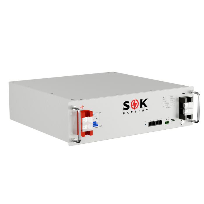 SOK SK48V100N 48V 100Ah LiFePO4 battery - lifestyle installed view