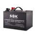 SOK SK12V100H 12V 100Ah LiFePO4 lithium battery - front view
