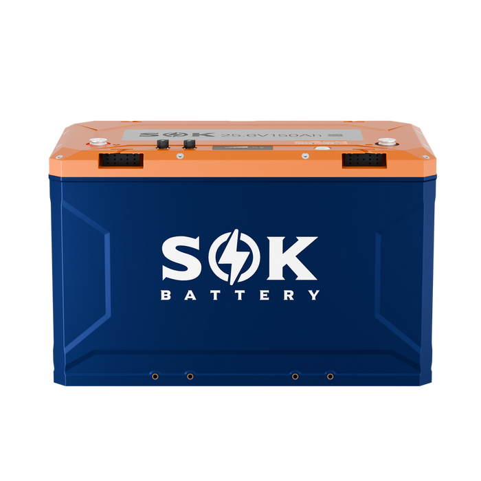 SOK SK24V150PH 24V 150Ah LiFePO4 lithium battery - front view