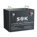 SOK SK12V280H 12V 280Ah LiFePO4 lithium battery - front view