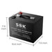 SOK SK12V100H 12V 100Ah LiFePO4 battery - angle view
