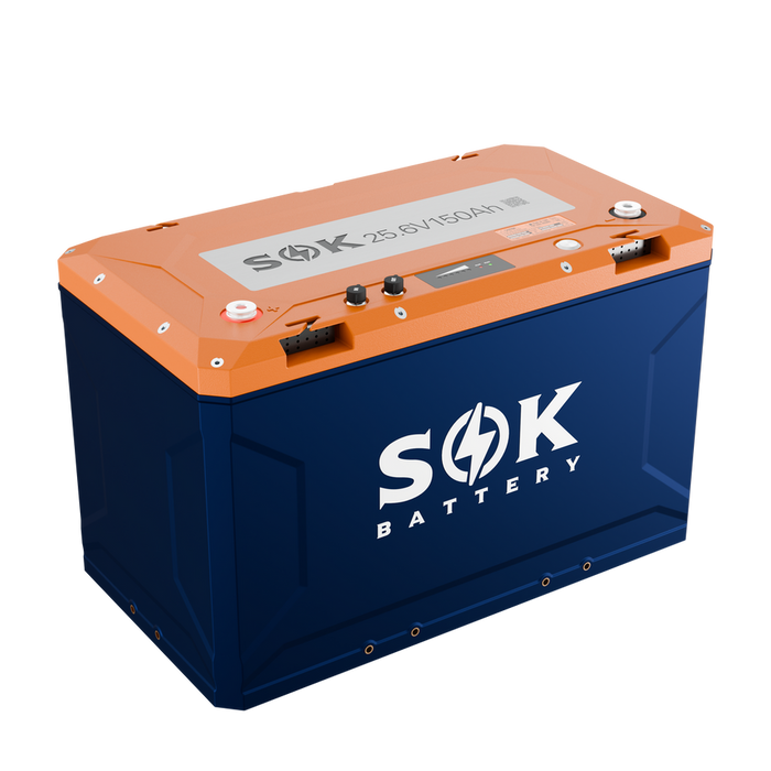 SOK SK24V150PH 24V 150Ah LiFePO4 battery - angle view