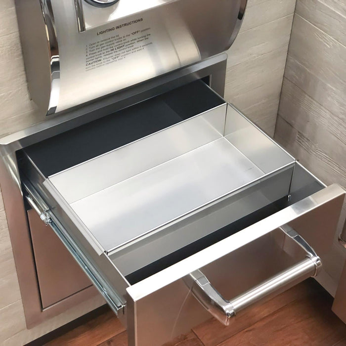 Fire Magic Premium Flush 14-Inch x 5.25-Inch Single Access Drawer with Soft Close (53801SC) Fire Magic