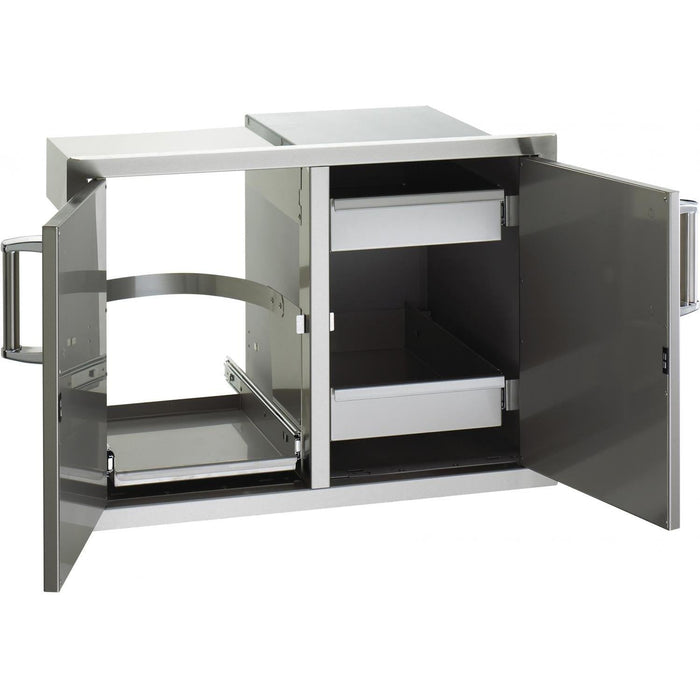 Fire Magic Premium Flush 30.5-Inch Double Access Door with Drawers And Propane Tank Storage with Soft Close (53930SC-12T) Fire Magic