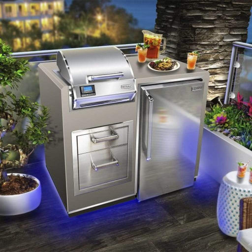 Fire Magic Electric Grill Island Bundle with Refrigerator and Double Drawers (ID251-R-44SM) Fire Magic