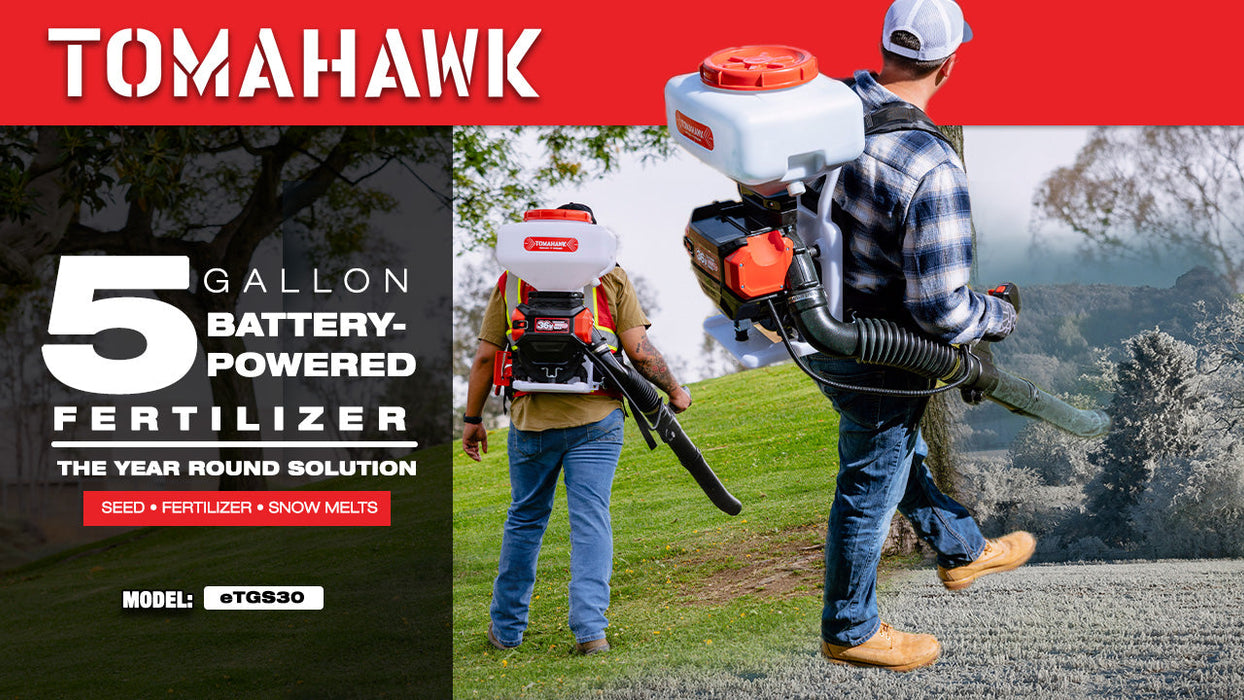 Tomahawk Power 5 Gal Battery-Powered Fertilizer Spreader Broadcast Lawn Seed Ice Melt Salt - Detail View 3