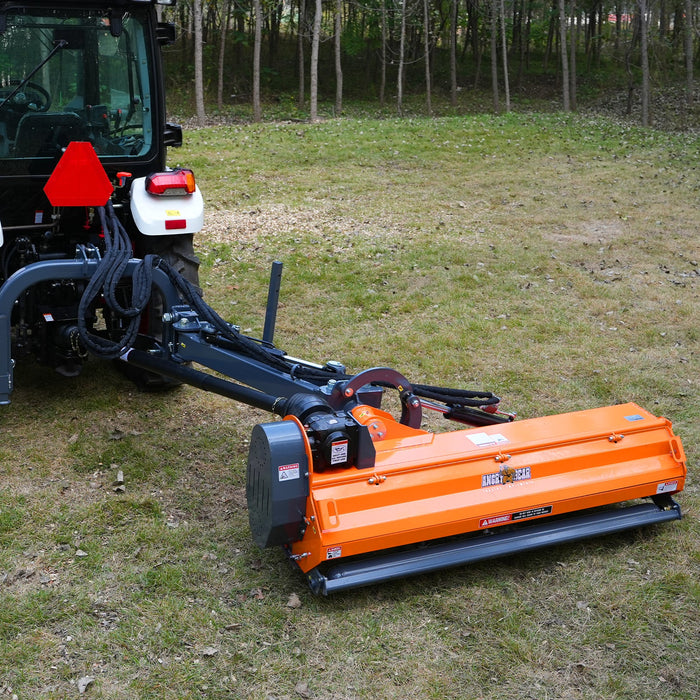 72" Heavy Duty Offset Ditch Bank Flail Mower Italy CMR Gearbox,  90° Tilt,  70-100 HP Tractor,  3-Point Hitch,  PTO Driven,  VAM72