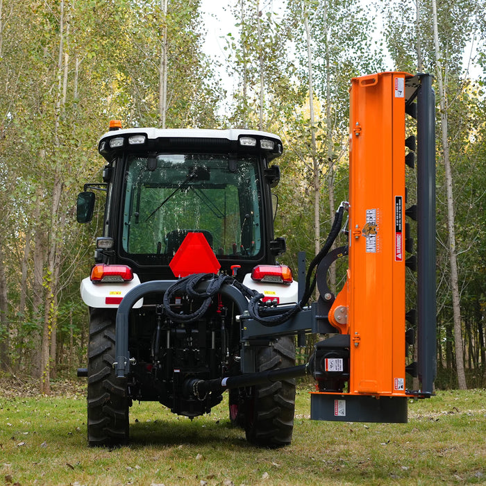 72" Heavy Duty Offset Ditch Bank Flail Mower Italy CMR Gearbox,  90° Tilt,  70-100 HP Tractor,  3-Point Hitch,  PTO Driven,  VAM72