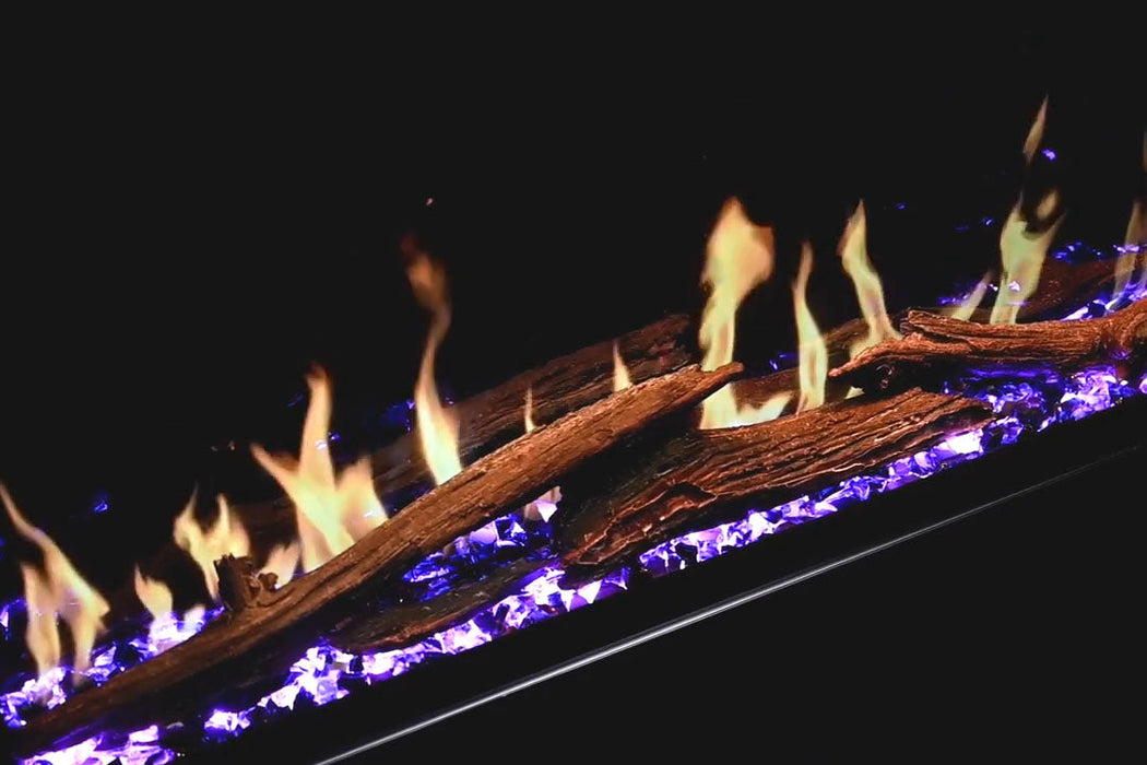 Orion Slim 76" Heliovision Virtual Recessed / Wall Mount Electric Fireplace - top view