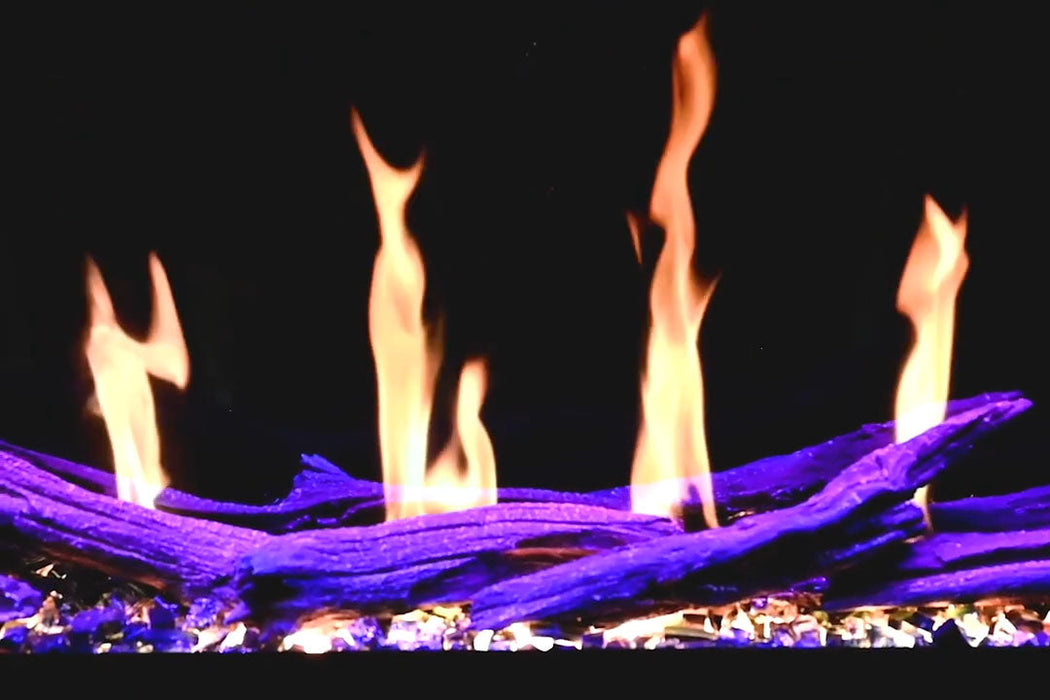 Modern Flames Orion Multi 73'' Heliovision Electric Fireplace Wall Mount Studio Suite | Weathered Walnut Modern Flames