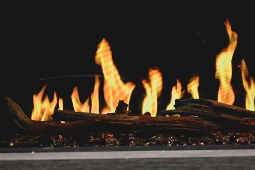 Orion Slim 76" Heliovision Virtual Recessed / Wall Mount Electric Fireplace - installation view