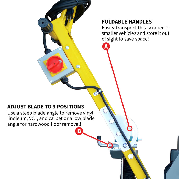 Tomahawk Power Electric Floor Scraper Vinyl Stripper Carpet Wood Floor Remover Scarifiers - View 9