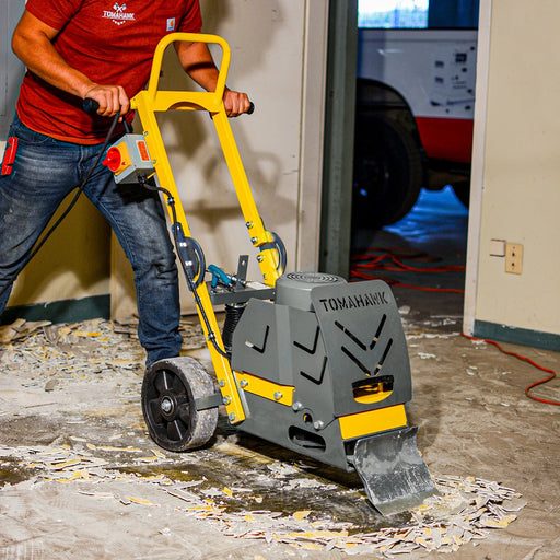 Tomahawk Power Electric Floor Scraper Vinyl Stripper Carpet Wood Floor Remover Scarifiers - Side View