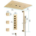 Florence 23"x31" Brushed Gold Music LED Shower System By Cascada Showers - Lifestyle View