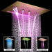 Florence 23"x31" Brushed Gold Music LED Shower System By Cascada Showers - Side View