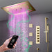 Florence 23"x31" Brushed Gold Music LED Shower System By Cascada Showers