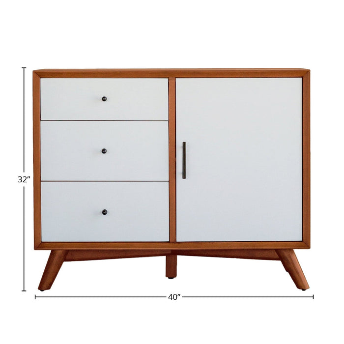 Alpine Furniture Flynn Accent Cabinet, Chestnut