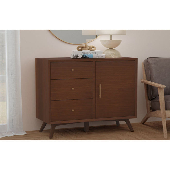 Alpine Furniture Flynn Accent Cabinet, Walnut