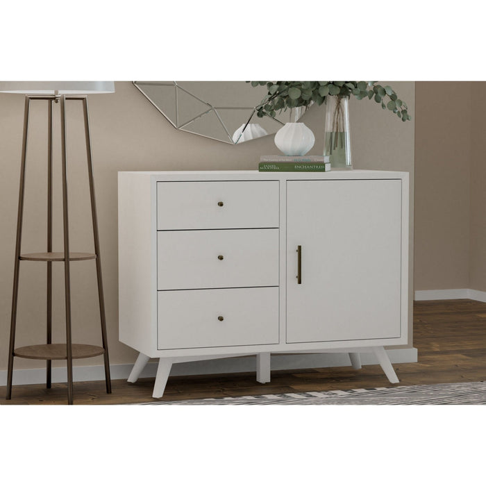 Alpine Furniture Flynn Accent Cabinet, White