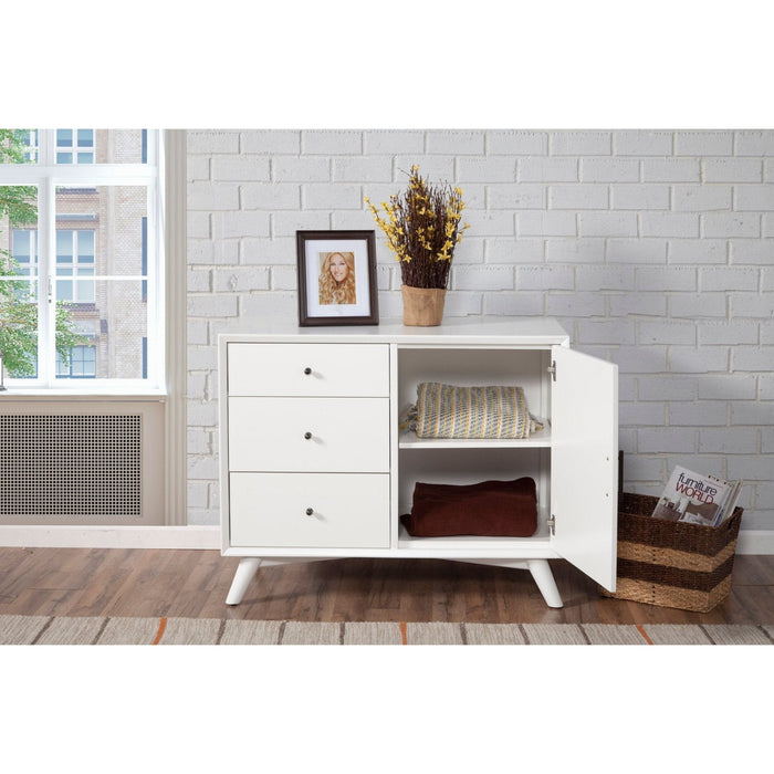 Alpine Furniture Flynn Accent Cabinet, White