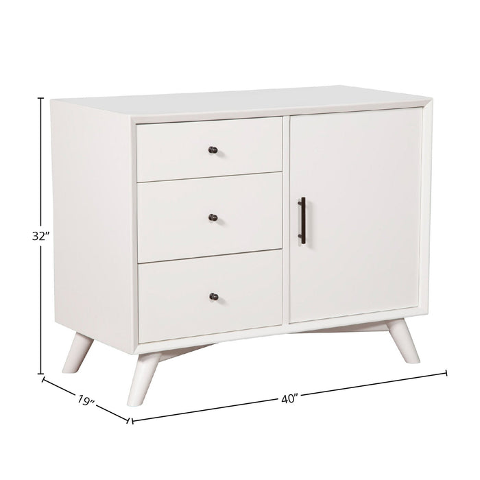 Alpine Furniture Flynn Accent Cabinet, White