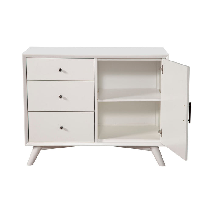 Alpine Furniture Flynn Accent Cabinet, White
