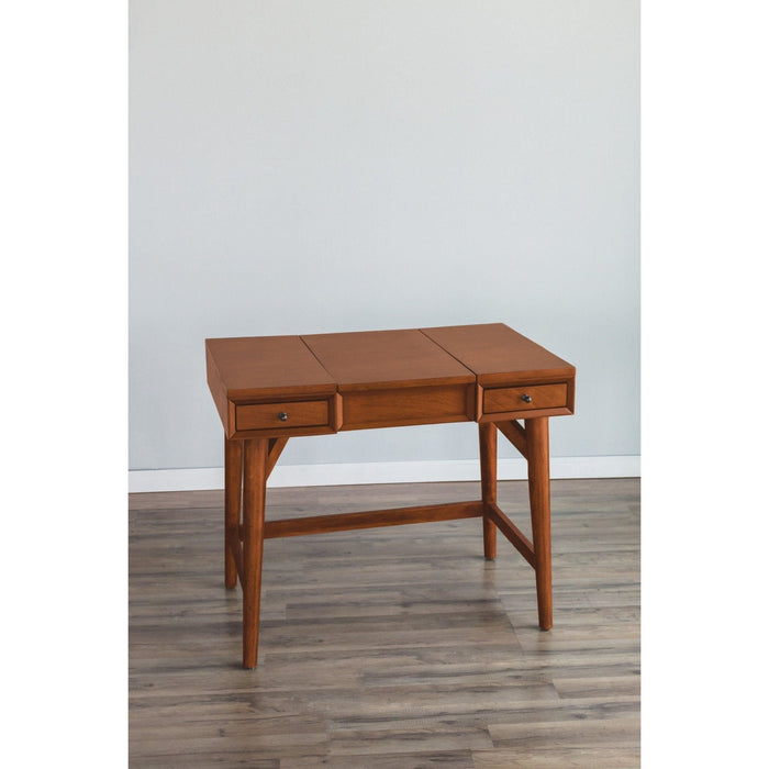 Alpine Furniture Flynn Bedroom Vanity, Chestnut