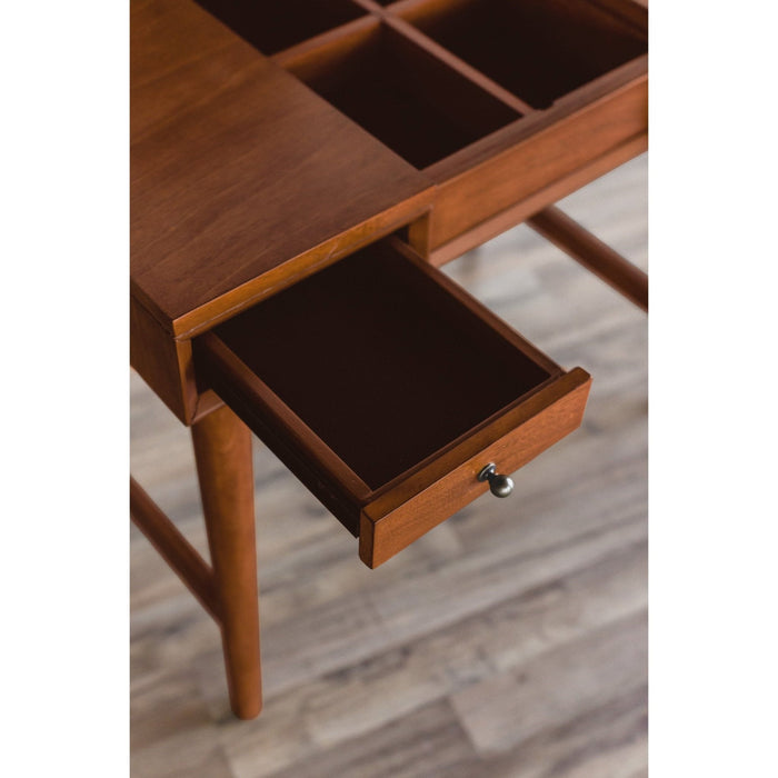 Alpine Furniture Flynn Bedroom Vanity, Chestnut