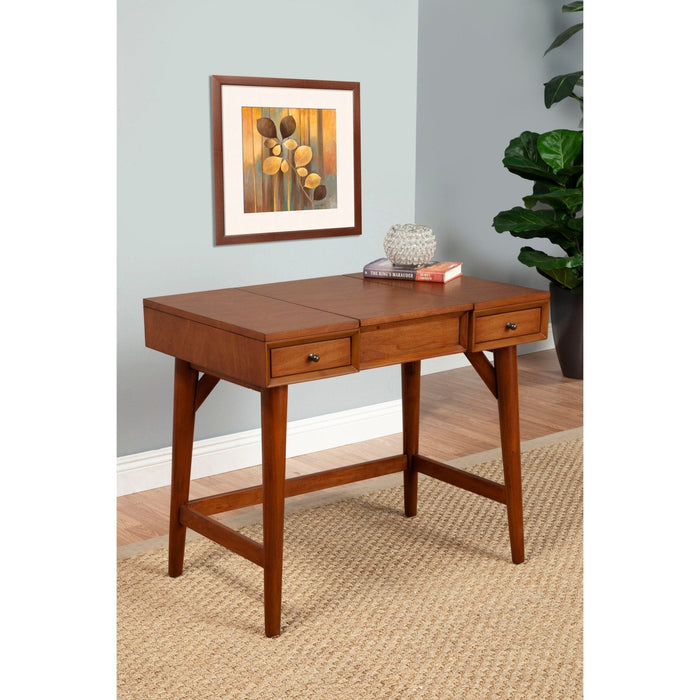 Alpine Furniture Flynn Bedroom Vanity, Chestnut