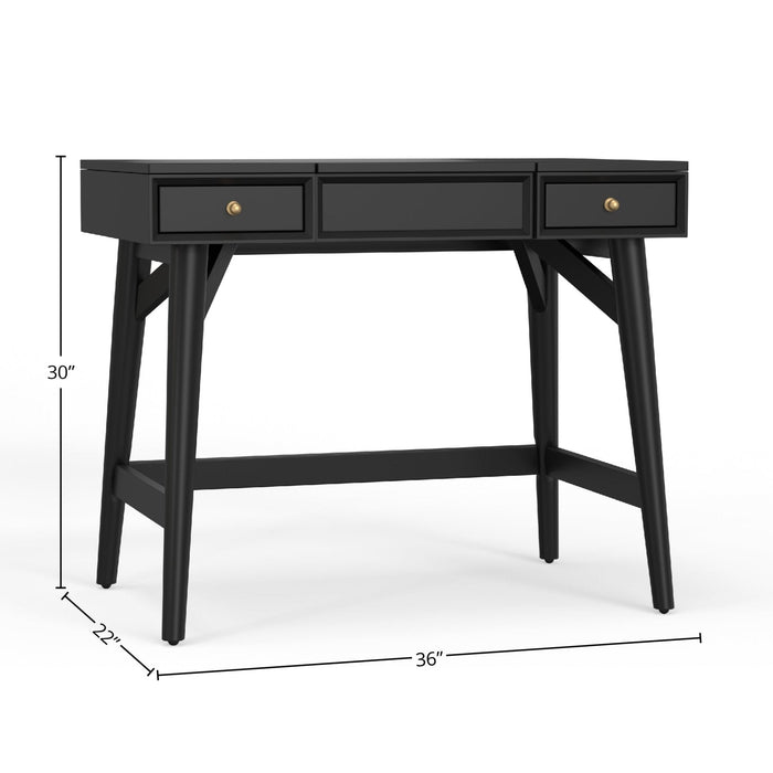 Alpine Furniture Flynn Bedroom Vanity, Black