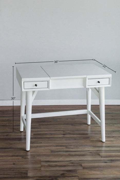 Alpine Furniture Flynn Bedroom Vanity, White