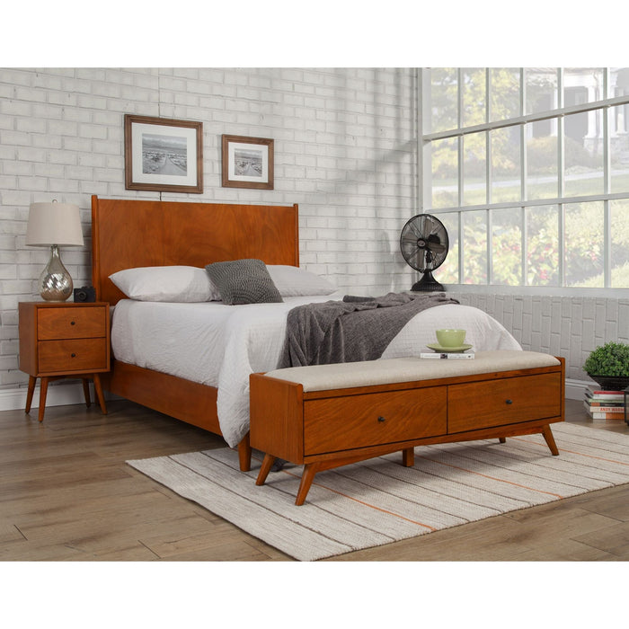 Alpine Furniture Flynn Bench, Chestnut
