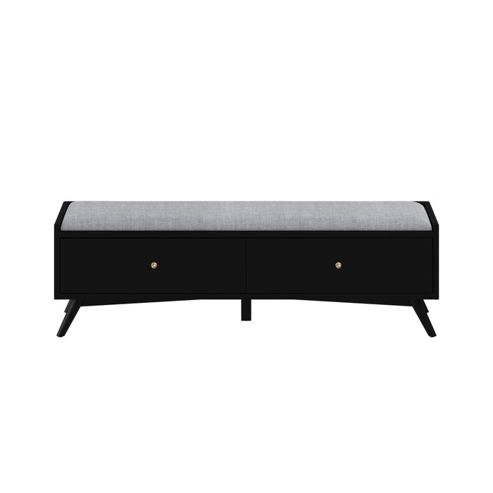 Alpine Furniture Flynn Bench, Black