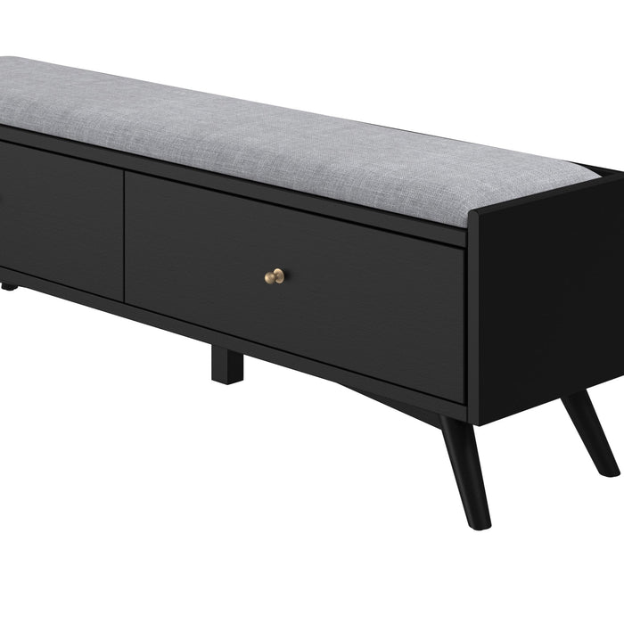Alpine Furniture Flynn Bench, Black