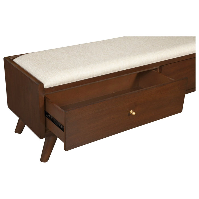 Alpine Furniture Flynn Bench, Walnut