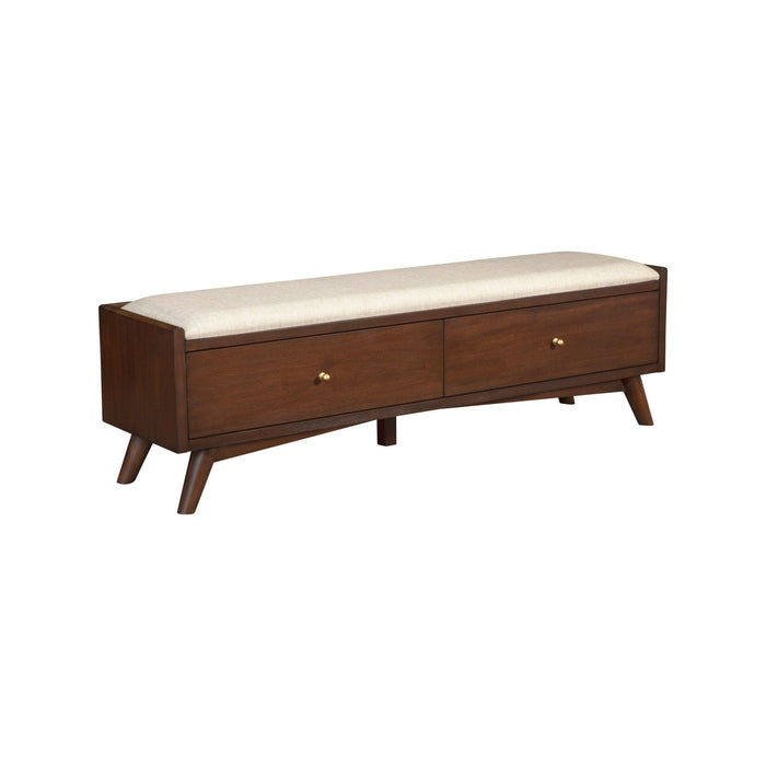 Alpine Furniture Flynn Bench, Walnut