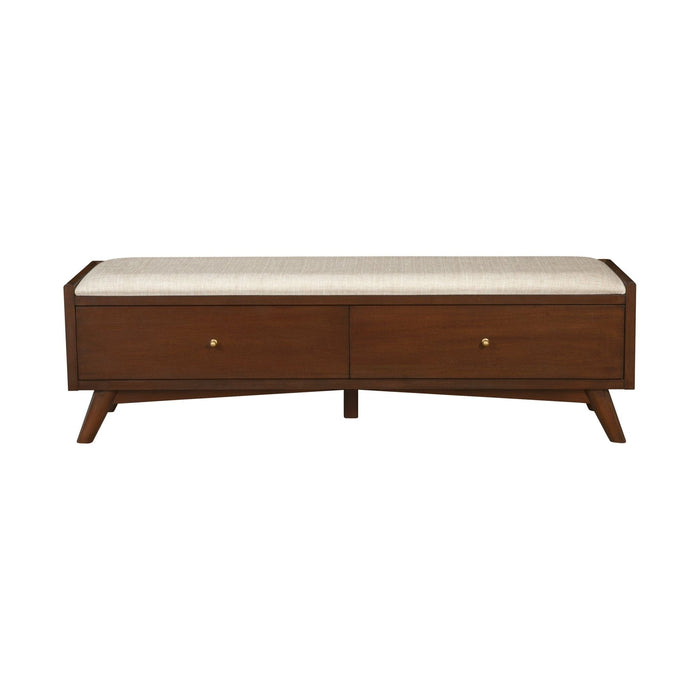 Alpine Furniture Flynn Bench, Walnut