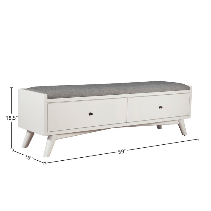 Alpine Furniture Flynn Bench, White