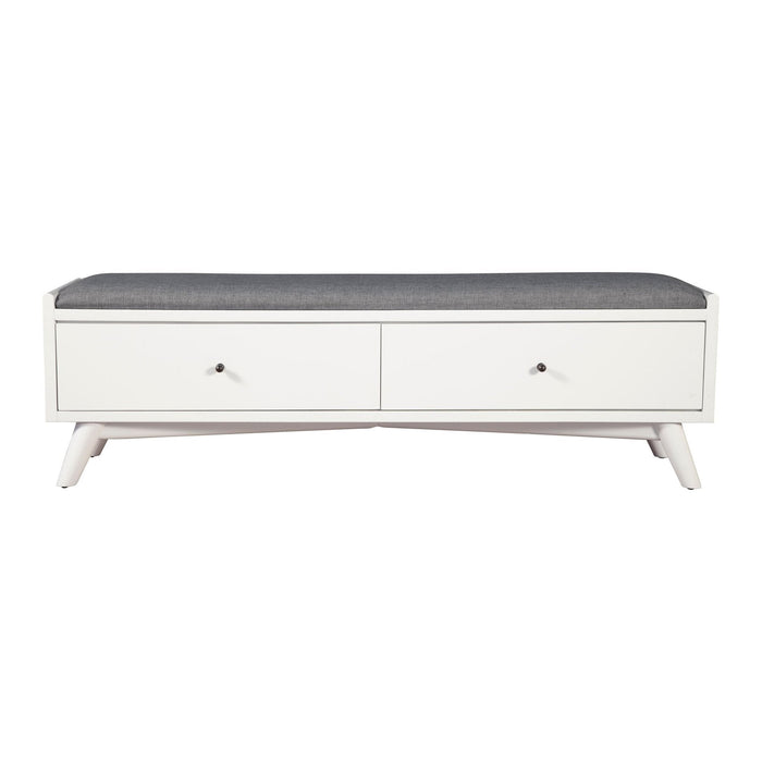 Alpine Furniture Flynn Bench, White