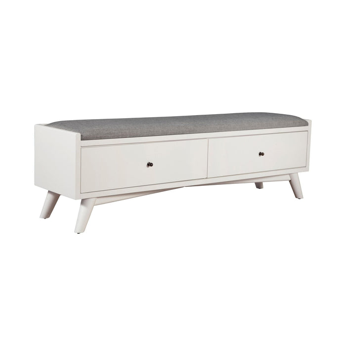 Alpine Furniture Flynn Bench, White