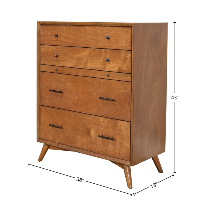 Alpine Furniture Flynn Chest, Chestnut