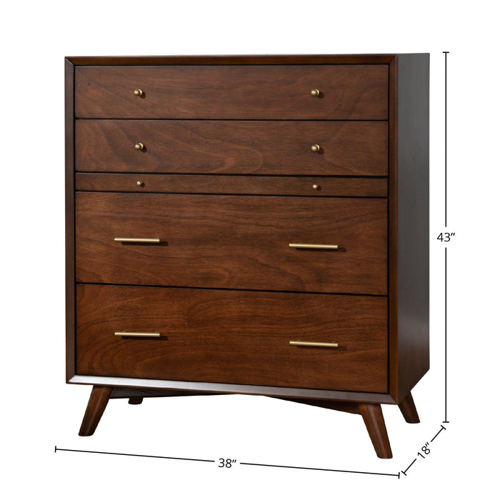 Alpine Furniture Flynn Chest, Walnut