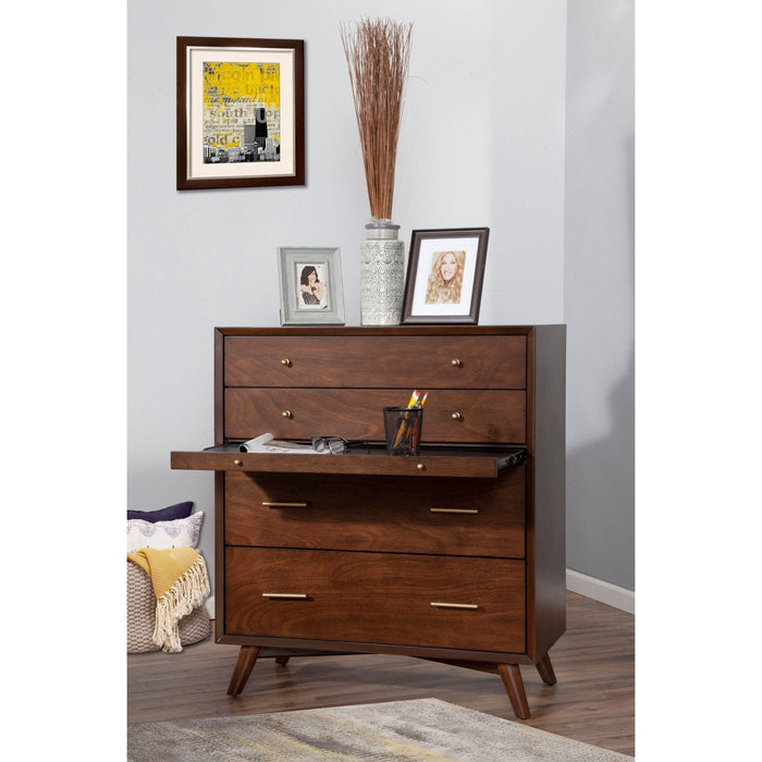 Alpine Furniture Flynn Chest, Walnut
