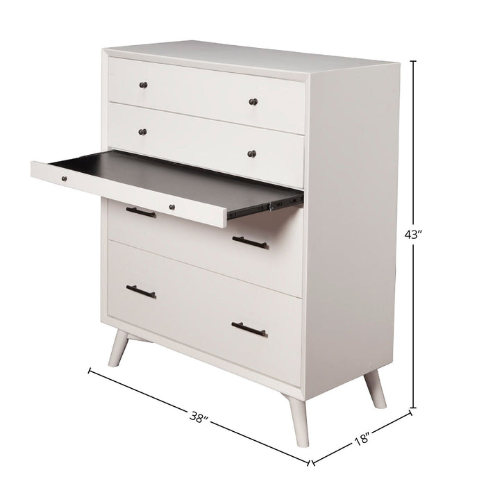Alpine Furniture Flynn Chest, White