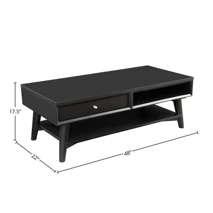 Alpine Furniture Flynn Coffee Table, Black