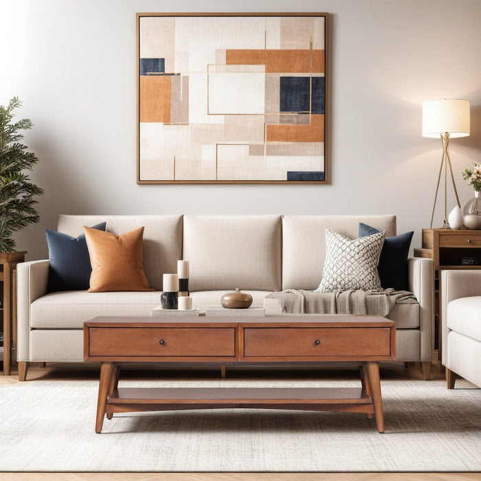 Alpine Furniture Flynn Coffee Table, Chestnut