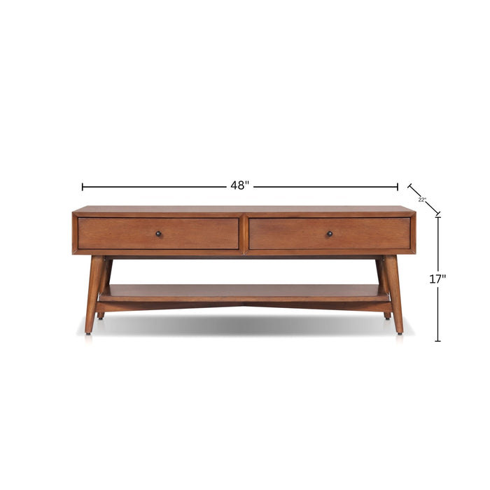 Alpine Furniture Flynn Coffee Table, Chestnut