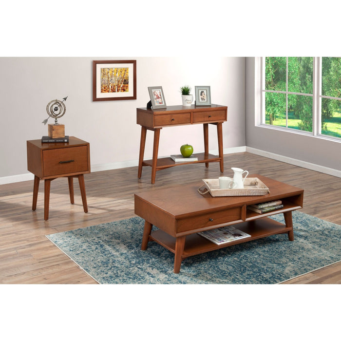 Alpine Furniture Flynn Console Table, Chestnut
