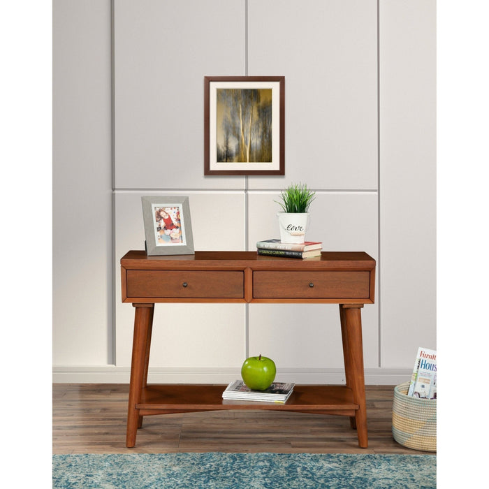 Alpine Furniture Flynn Console Table, Chestnut